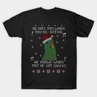 Ugly Christmas SNACK Male Eclectus T-Shirt